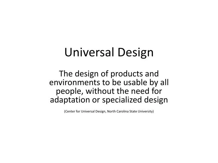 universal design