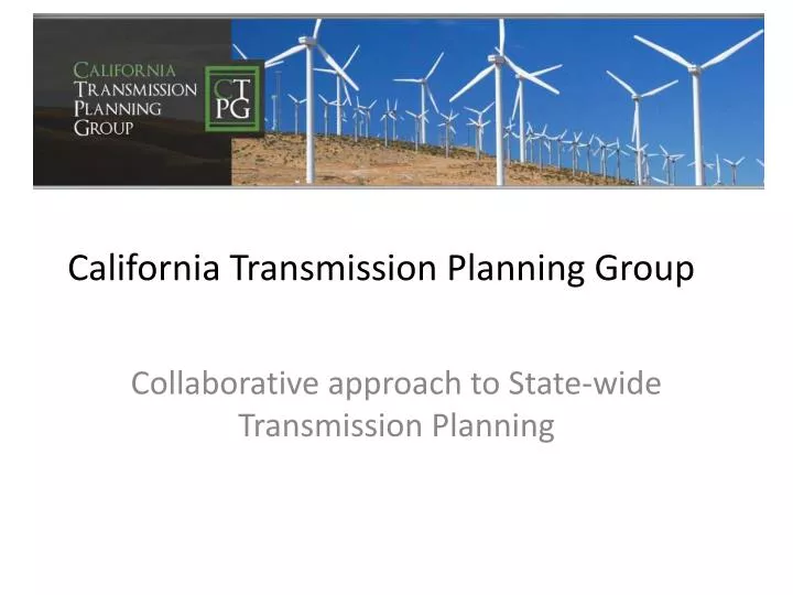 california transmission planning group