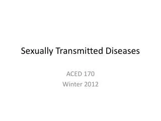 Sexually Transmitted Diseases