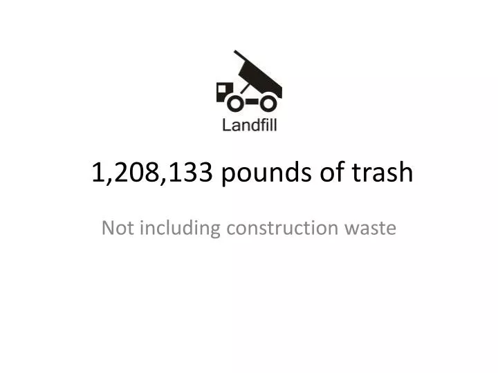 1 208 133 pounds of trash