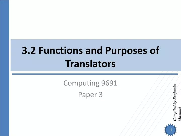 3 2 functions and purposes of translators