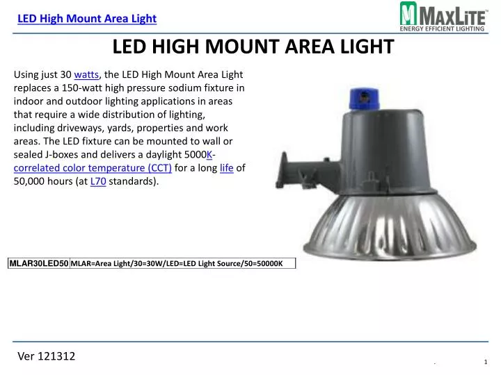 led high mount area light