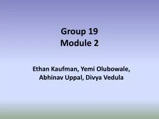 Group 19 Module 2