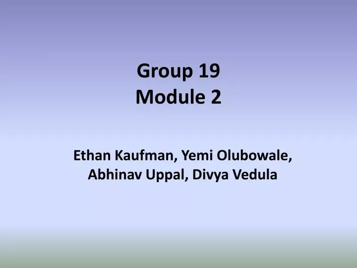 group 19 module 2