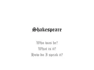 Shakespeare