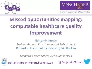 Missed opportunities mapping: computable healthcare quality improvement