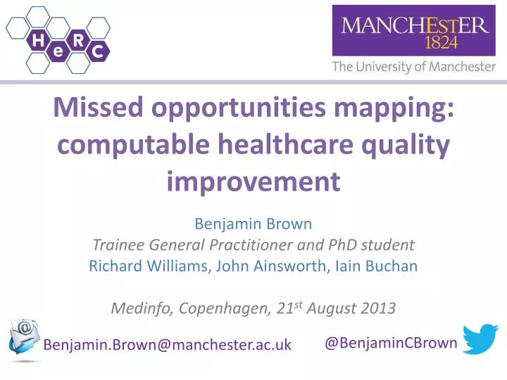missed opportunities mapping computable healthcare quality improvement