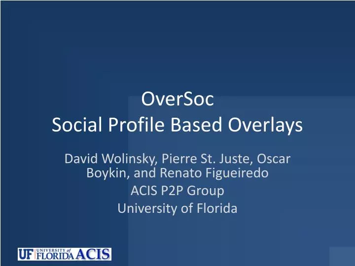 oversoc social profile based overlays