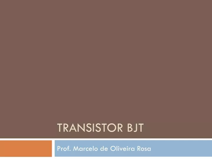 transistor bjt