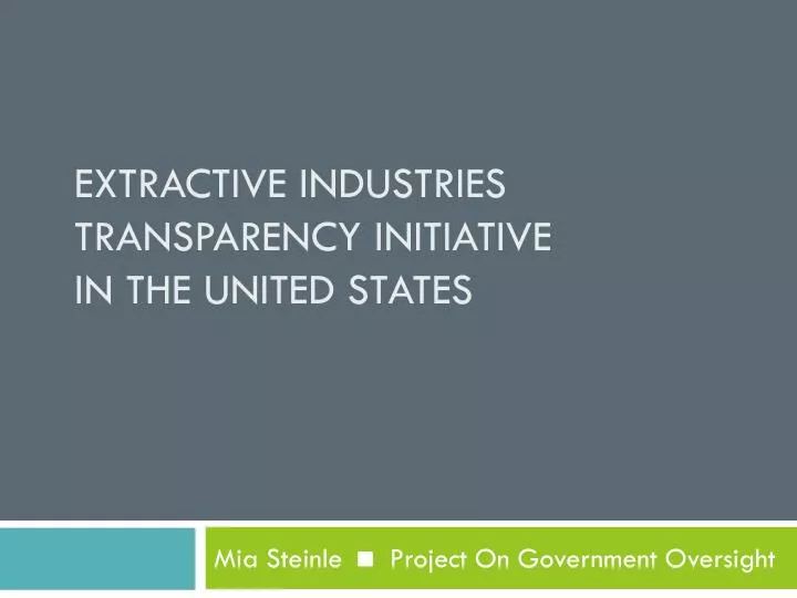 extractive industries transparency initiative in the united states