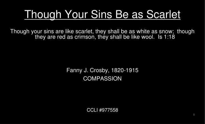 though your sins be as scarlet