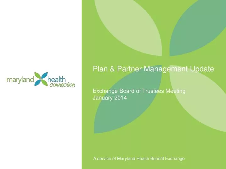 plan partner management update