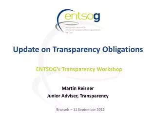 Update on Transparency Obligations