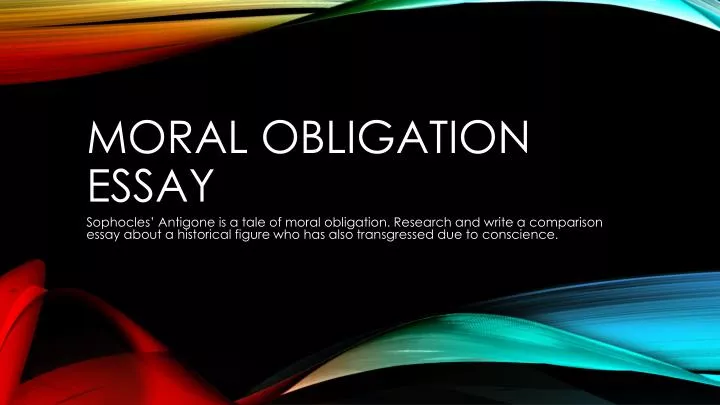 moral obligation essay