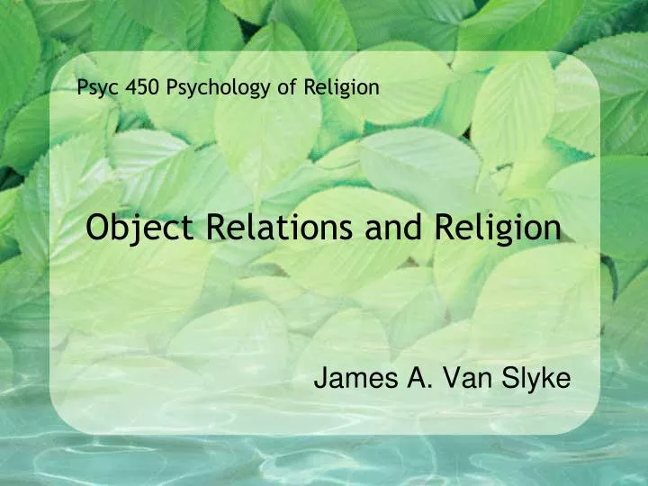 object relations and religion