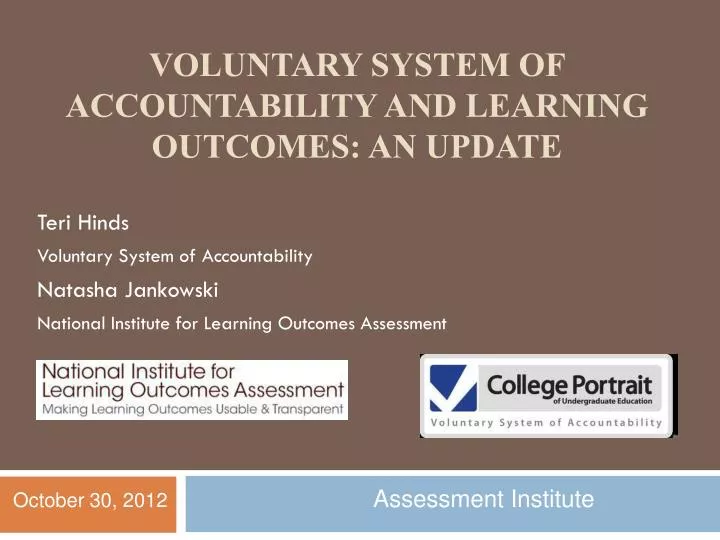 voluntary system of accountability and learning outcomes an update