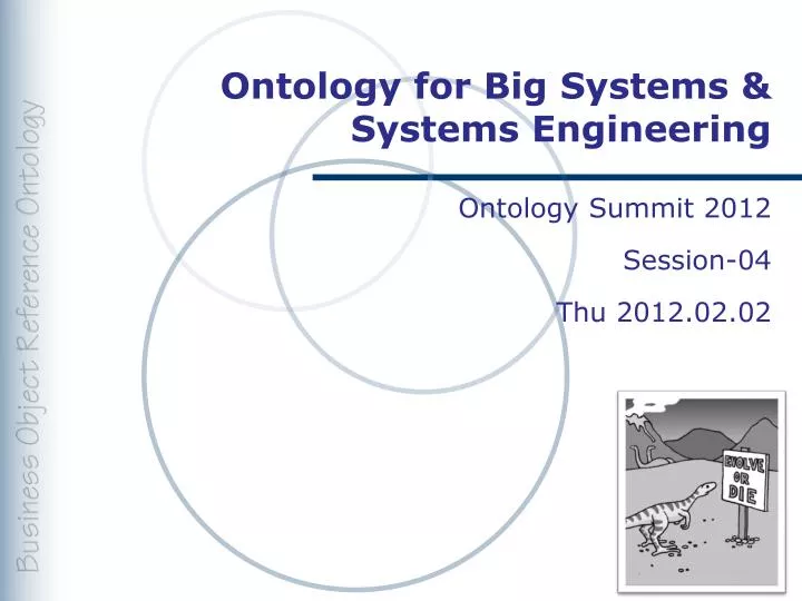 ontology for big systems systems engineering