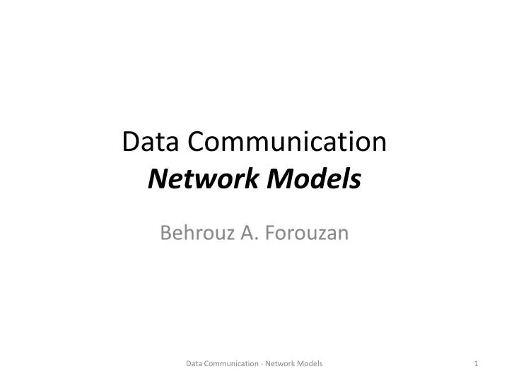data communication network models