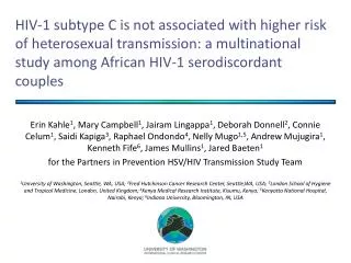 HIV-1 subtype distribution