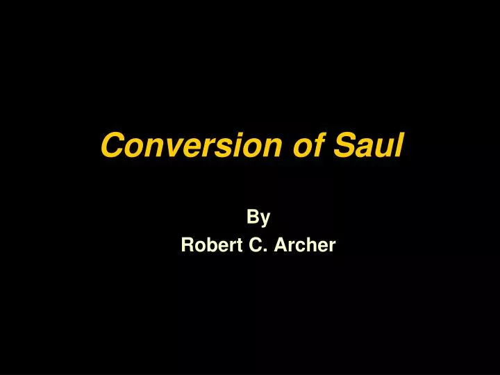 conversion of saul