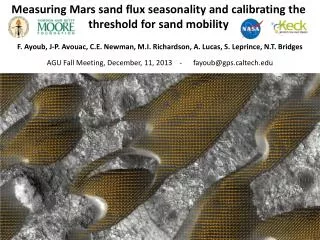 Measuring Mars sand flux seasonality and calibrating the threshold for sand mobility
