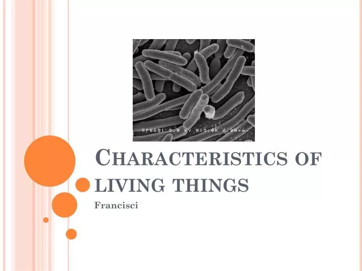 characteristics of living things