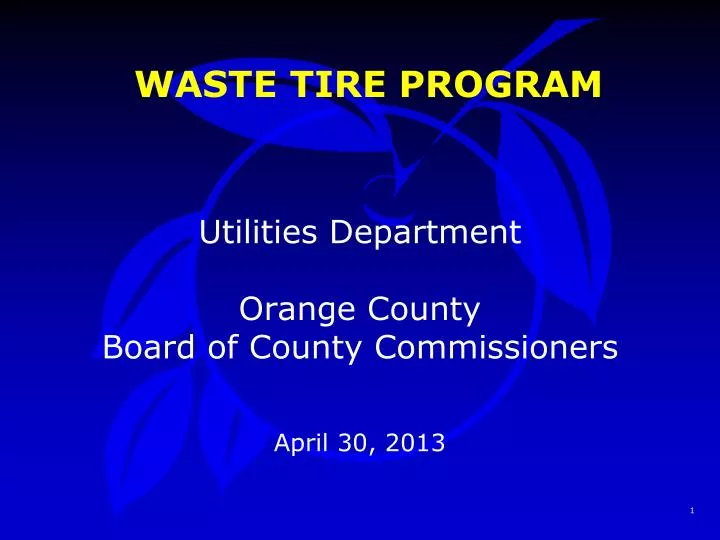 waste tire program