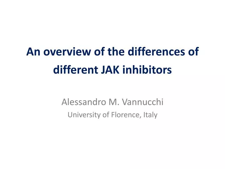 an overview of the differences of different jak inhibitors