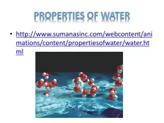 Properties of Water