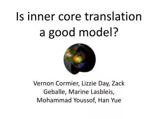 Is inner core translation a good model ?