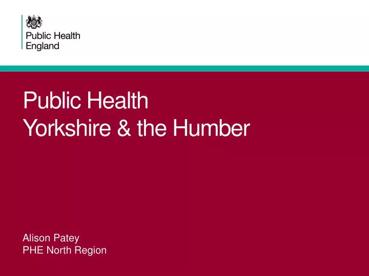 public health yorkshire the humber