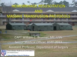 hemorrhage resuscitation and massive transfusion protocols