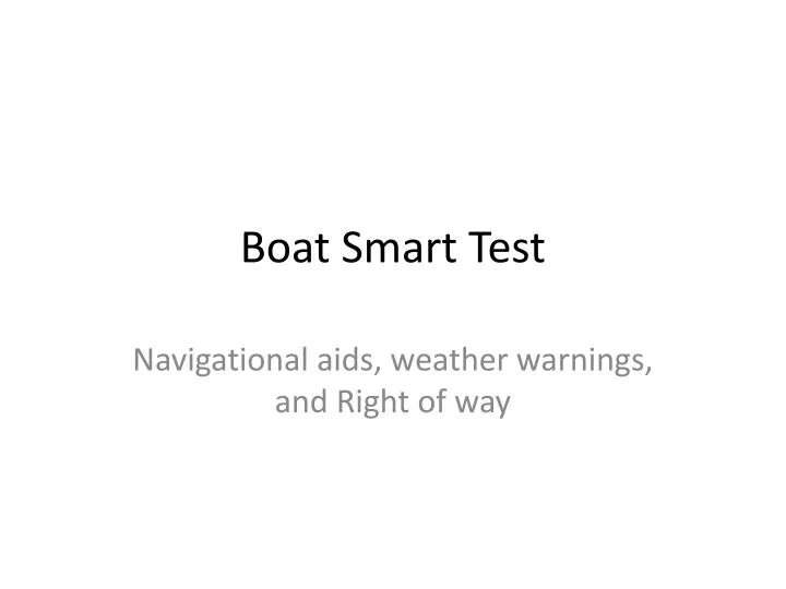 boat smart test