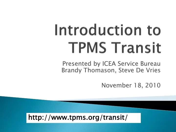 introduction to tpms transit