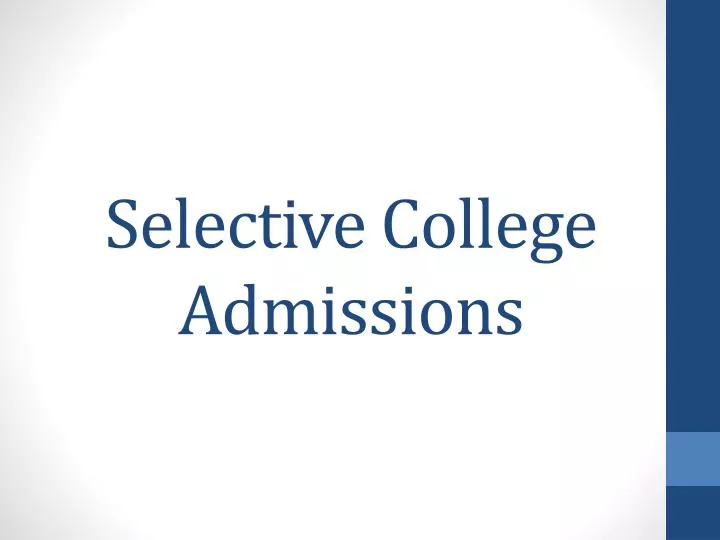 selective college admissions