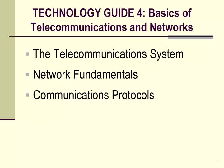 technology guide 4 basics of telecommunications and networks