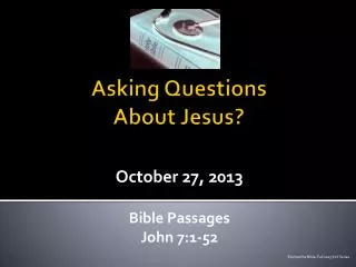 Asking Questions About Jesus?