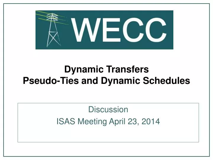 dynamic transfers pseudo ties and dynamic schedules