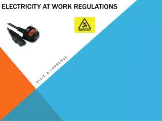 Electricity at work Regulations