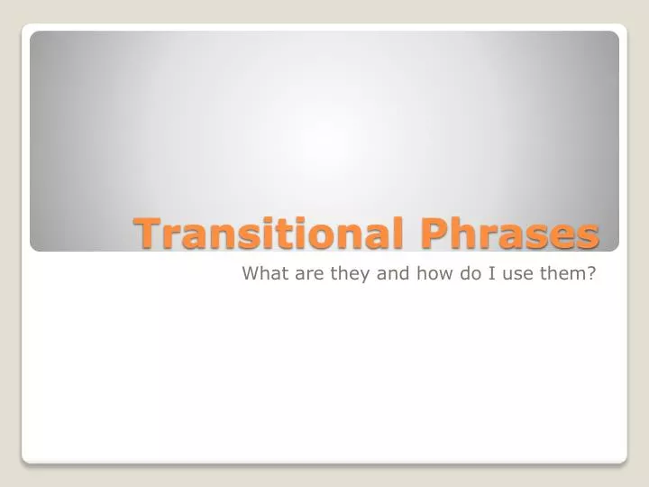 transitional phrases
