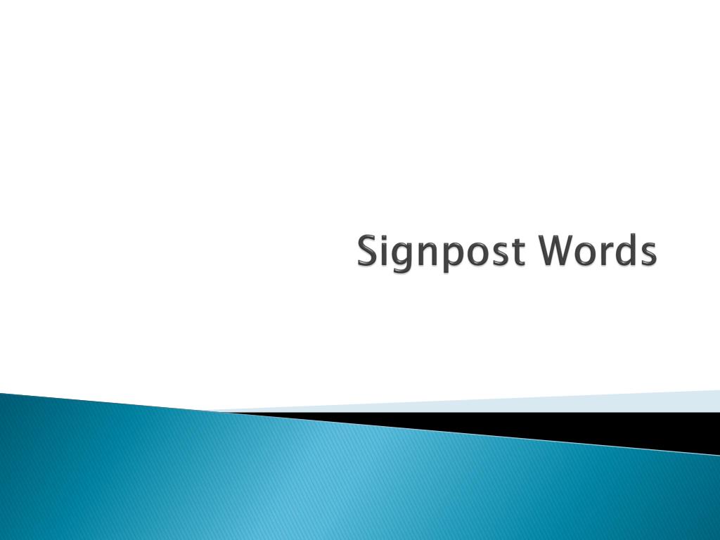 PPT - Signpost Words PowerPoint Presentation, free download - ID:2484917