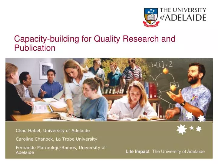capacity building for quality research and publication