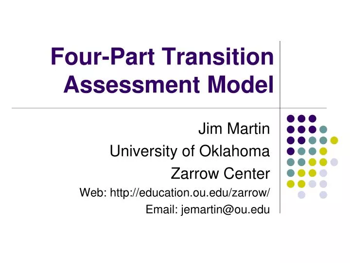 four part transition assessment model