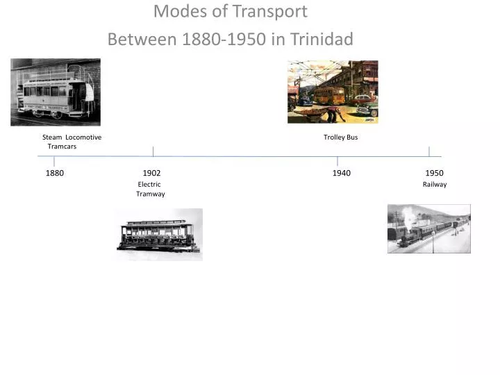 modes of transport between 1880 1950 in trinidad
