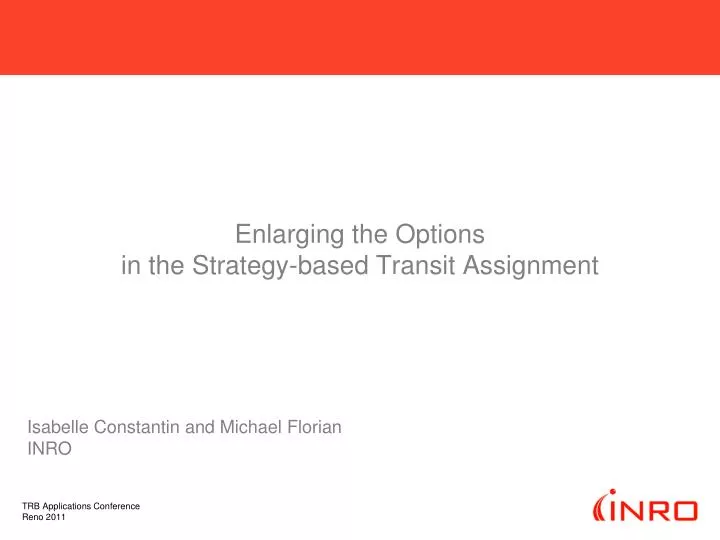 enlarging the options in the strategy based transit assignment