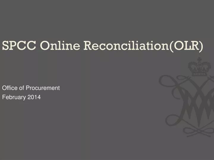 spcc online reconciliation olr