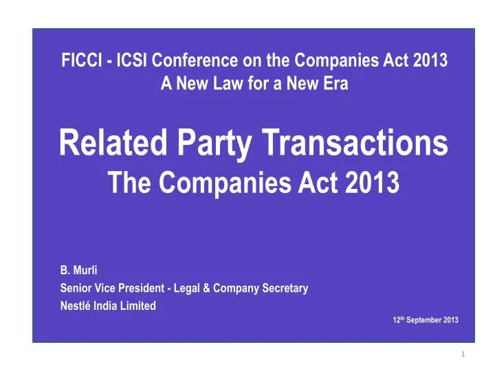 related party transactions the companies act 2013