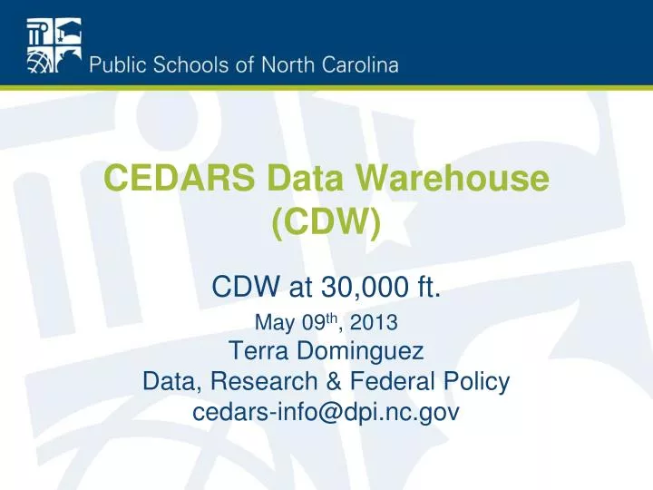 cedars data warehouse cdw