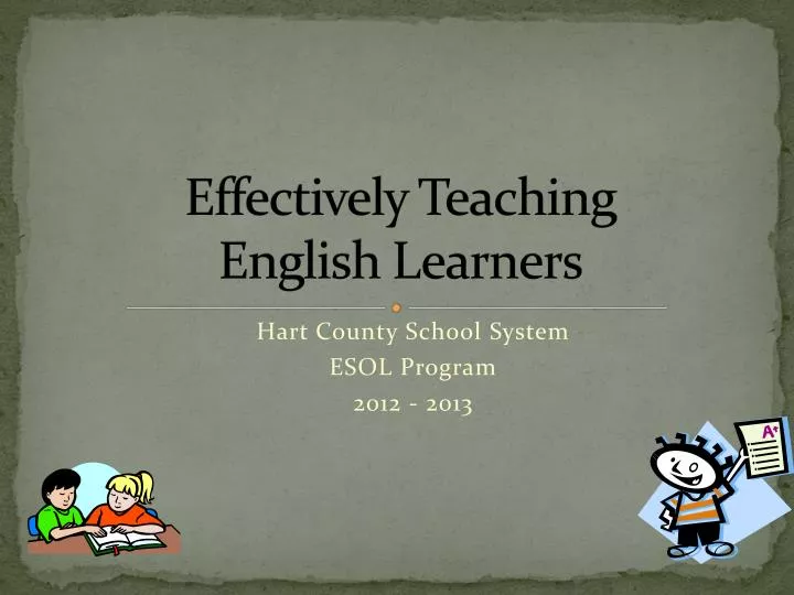 effectively teaching english learners