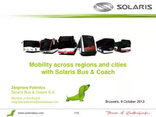 Mobility across regions and cities with Solaris Bus &amp; Coach